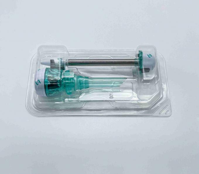 Hasson Disposable Laparoscopic Trocar Blunt Obturator Steel Tube Dengan Fiksasi Jahitan 6