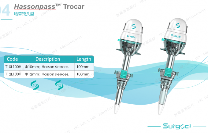 Blunt Tip Hasson Trocars Instrumen Bedah Laparoskopi Untuk Bedah Laparoskopi 3
