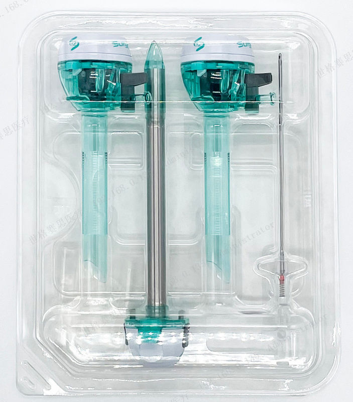 Surgsci Trocar Kit 12mm Bedah Perut Instrumen Steril Kit Trocar Terlihat Set Trocar Optik